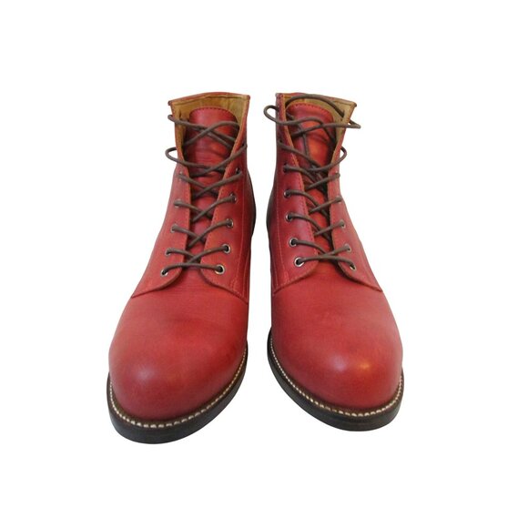 Adelante Women’s Burgundy/Pomegranate Leather Lace Up Boots SZ 10 w/extra laces - Picture 2 of 13